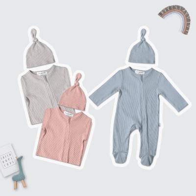 China High Quality Breathable Newborn Cotton Ribbed Baby Romper Baby Jumpsuit Baby Romper Eco-friendly Breathable Clothes for sale