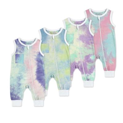 China Petelulu Good Quality Cotton Tie Dye Casual Wholesale Baby Romper Custom Zipper Onesie for sale