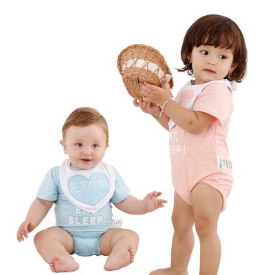 China Newborn Baby Clothing Long Sleeve Romper Guangzhou Baby Clothing Baby Romper Jumpsuits Saliva Printing Infant Shoulder for sale