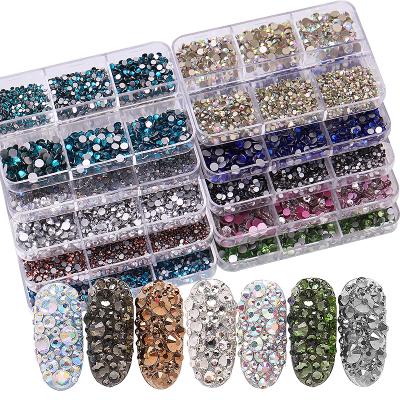 China Wellflyer NABD-002 12 019-028 Grid Nail Plastic Rhinestones for sale