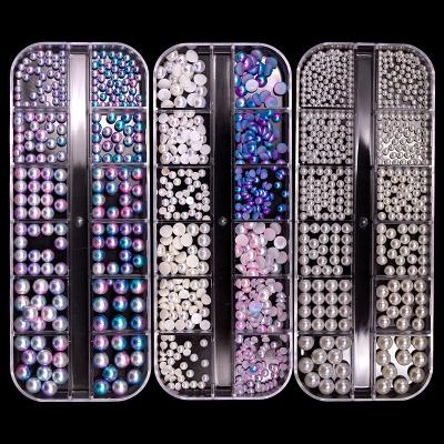 China Wellflyer Plastic Nail Rhinestones NABD-002-6 12 Grid 116-126 for sale