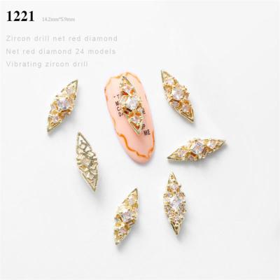 China Wellflyer NABD-107 Nail Art Decoration DIY Design DIY Nail Stickers Plastic Self Adhesive Acrylic Rhinestones 3D Nail Decals for sale