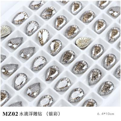 China Wellflyer NABD-105 Nail Art Decoration DIY Design DIY Nail Stickers Plastic Self Adhesive Acrylic Rhinestones 3D Nail Decals for sale