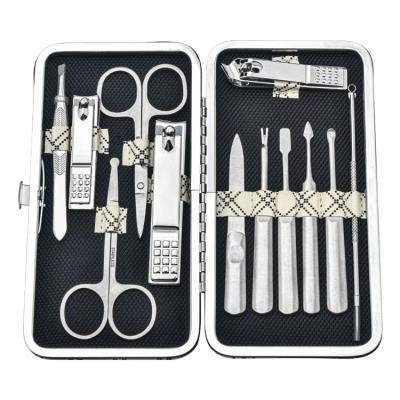 China Wellflyer MS-008-13 Stainless Steel Pedicure Manicure 11PCS Set Portable Men Women Nail Sets for sale