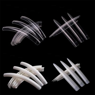 China WELLFLYER High Quality Natural French High Quality Extreme Clear Long Half False Nail Tips Full Coverage For Nail Salons And DIY Nail Art for sale