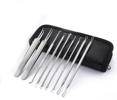 China Wholesale High End Stainless Steel Blackhead Extractor Pimple Acne Remover Tool Kit Wellflyer for sale