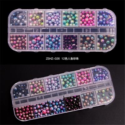 China Wellflyer NABD-002 Plastic Nail Rhinestones 12 Grid 021-030 for sale