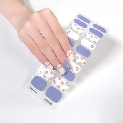 China WELLFLYER Plastic Hot Selling Custom Nail Wraps Nail Art Decoration Sticker, Gel Sticker, Real Nail Polish Nail Strips for sale