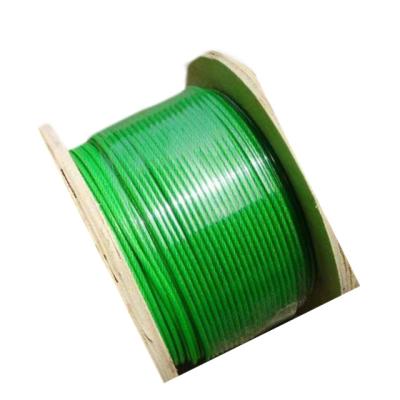 China MANUFACTURING Green/blue/red/black coated wire rope with best price for sale