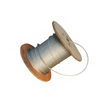 China MANUFACTURING 7x7 7x19 standard China stainless steel iron wire rope for sale