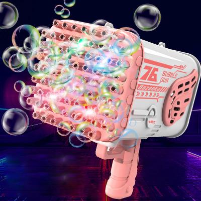 China Ourdoor Toy Guangdong 76 Hole Summer Outdoor Games Gatling Bubble Gun Rocket Launcher Bubble Gun for sale