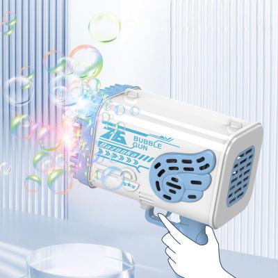 China Ourdoor Toy Summer 2022 Summer Gatling Soap Water Bubble Machine Automatic Bubble Gun Toys Children's Gift Electric Bubble Machine for sale