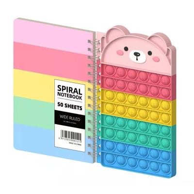 China New Design Popper Protective Cover Silicone Popular Amazon Eco-friendly Material Colorful Notebook for sale