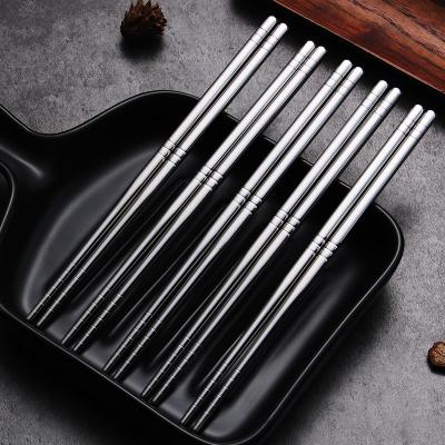 China Viable Wholesale Premium Reusable Silver Metal Stainless Steel Chopsticks for sale