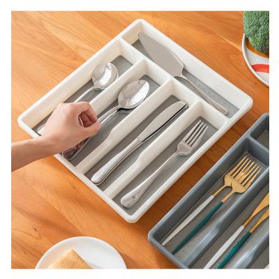 China Drawer Viable Cutlery Tray Flatware Utensil Silverware Storage Organizer for sale