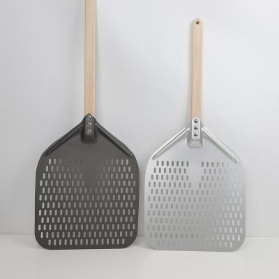 China Best Selling Disposable Baking Foil Paddle Hard Round Shovel Pizza Rotating Perforated Skin for sale