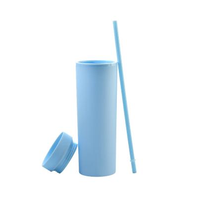 China Sustainable Wholesale Portable Bottle With Lid And Straw Water Cup for sale