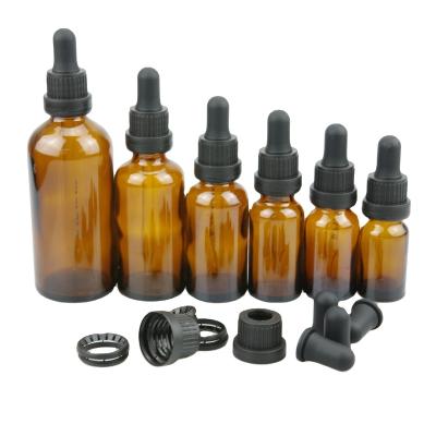 China 5ml 10ml 15ml 20ml 30ml 50ml 100ml Cosmetic Round Amber 18mm Caliber European Glass Bottle For Essential Oil for sale