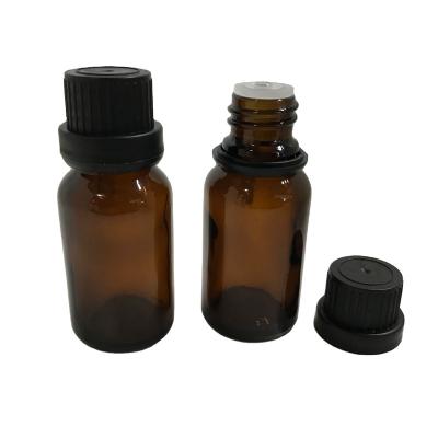 China 15ml cosmetic amber caliber I8mm round european glass bottle for essential oil for sale