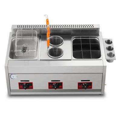 China Can be removed multi-function gas fryer than commercial gas fryer is difficult to place in small noodle shops kanto cooking gas fryer for sale