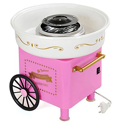 China Mini Cotton Candy Cart Retro Plastic Portable Cotton Candy Machine Home Sweet Candy Machines for sale