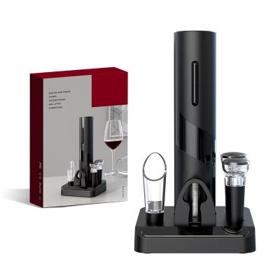 China Multifunctional Electric Automatic Wine Opener 5 In One Wine Opener Set For Wine Opening Pouring And Preserving Bottle Opener for sale