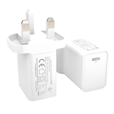 China UK Type Adapts Wall Charger Cell Phone PD 3.0 Travel 20w USB-c Power Adapter Plug Fast USB c for sale