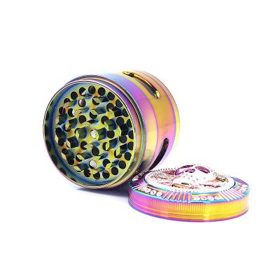 China 2021 New Design 40mm Gorgeous Flame Herb Grinder Smoking Premium Zinc Alloy Grinder 4 Layer Smoke Shop Supplies for sale