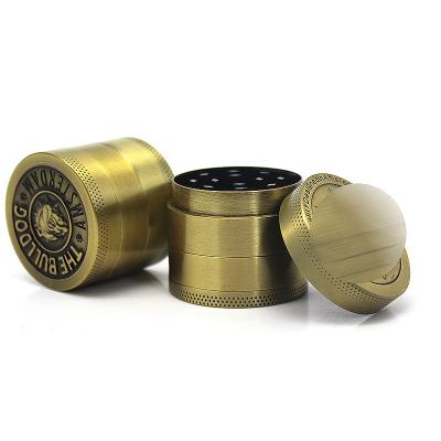 China Smoking Colorful 55mm 40mm 65mm 4 Parts Aluminum Tobacco Herb Grinder Sharp Teeth With Logo For Smoking for sale