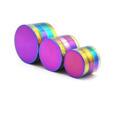 China Wholesale Custom Logo Herb Grinder 40mm 50mm 55mm 63mm Colorful Zinc Alloy Tobacco Smoking Herb Grinder for sale