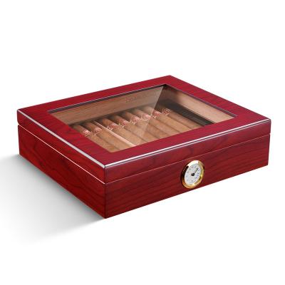 China Portable Humidor Wood Box Travel Cigar Cigar Case Humidor Hygrometer Cigar Humidor Sigaren Smoking Box for COHIBA for sale