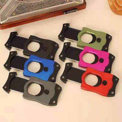 China Cigar Cutter Lighter Smoking Walkers Smoking Accessories Cutter Around Scissors Main Sharp Blades Pocket Classic Comfortable for sale