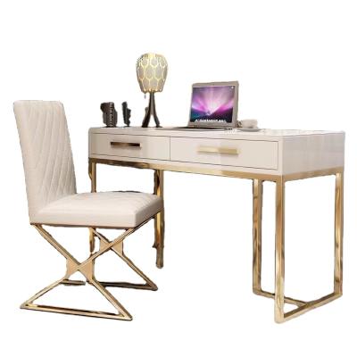 China Other Light Luxury Modern Minimalist Office Conference Consulting Computer Desk Learning Stainless Steel Household Furniture for sale