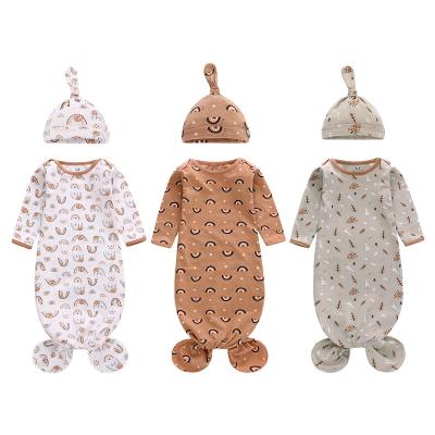 China Antibacterial Organic Footed Romper Baby Long Sleeve Overalls Cotton Baby Overalls for sale