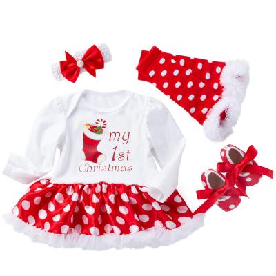 China Wholesale High Quality Anti-Shrink Baby Christmas Clothes Babies Fashion Dress Set Customize for sale