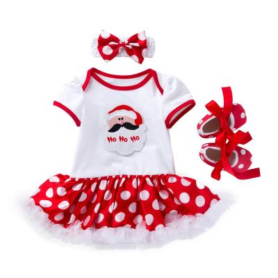 China Wholesale fashionable boutique short sleeve romper clothes anti-shrink set baby christmas babies for sale