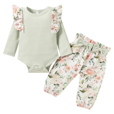 China Customized Spring Autumn Baby Anti Shrink Newborn Casual Cute Knit Romper Set Hot 2021 for sale