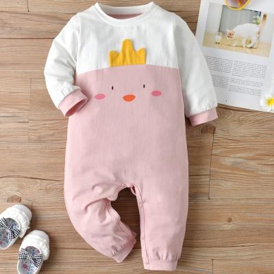 China Baby Boy Girl Breathble Overalls Comfortable Long Sleeve Newborn Cartoon Cute Button Up Jumpsuit Autumn Winter Outfit for sale