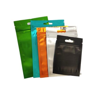 China Recyclable Custom Printed Candy Food Packaging Ziplock Holder Up Seal Three Side Plastic Bag With Window for sale