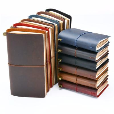 China Hot Sale 100% Moterm Notebook Vintage Cowhide Diary Diary Planner Sketchbook Genuine Leather TN Travel Notebook Cover for sale