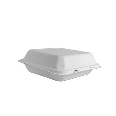 China Recyclable Disposable Environmentally Friendly Temperature Resistance Clamshell Takeaway Packaging Box for sale