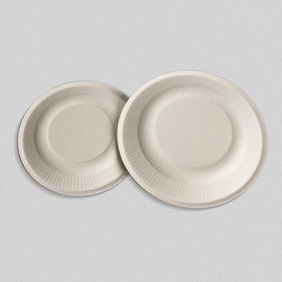 China Factory Hot Selling Zero Waste 100% Compostable Round Disposable Dinner Dishes for sale