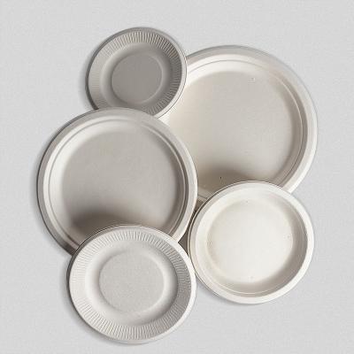 China Goods Wholesale Thickened Disposable Compostable Environmentally Friendly Disposable Round Paper Plates for sale