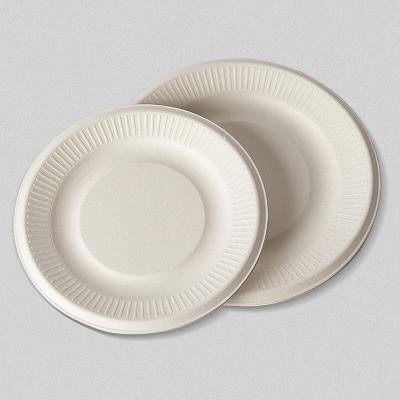 China Various Size Wholesale Disposable Sugar Cane Bagasse Biodegradable Disposable Dinner Dishes for sale