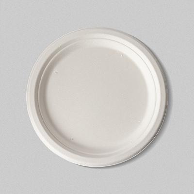 China Factory wholesale disposable 6 inch disposable bagasse round paper plate for fruit for sale