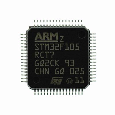 China Microcontroller IC chip STM32F105RCT7 STM32F105VCT7 STM32F105R8T7 standard original FLASH 64LQFP IC MCU 32BIT 256KB for sale