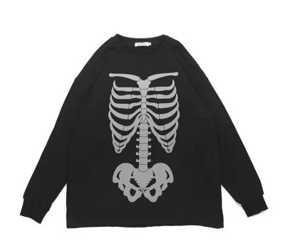 China Best Selling J&H Items Fashion Clothing Wholesale Breathable Emo Long Sleeve T-Shirts Skeleton Jacket Crewneck Sweater Men Sweaters for sale