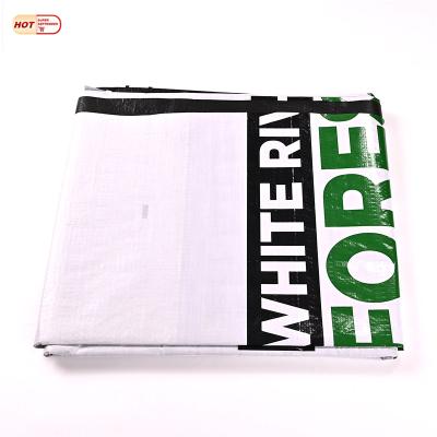 China Water Resistant Plywood Protection 90gsm PE Lumber Cover Lumber Wrap PP Woven Fabric With Printing Logo à venda