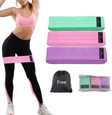 China Yoga Home Custom Hip Workout Loop Logo Gym Fabric Fitness Resist Elastic Exercise Resistance Band Set for sale