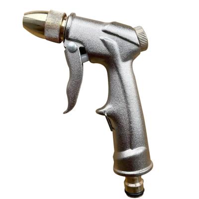 China Variable jet patterns plated copper short gun with adjustable water gun for irrigation and cleaning of gardens and lawns for sale